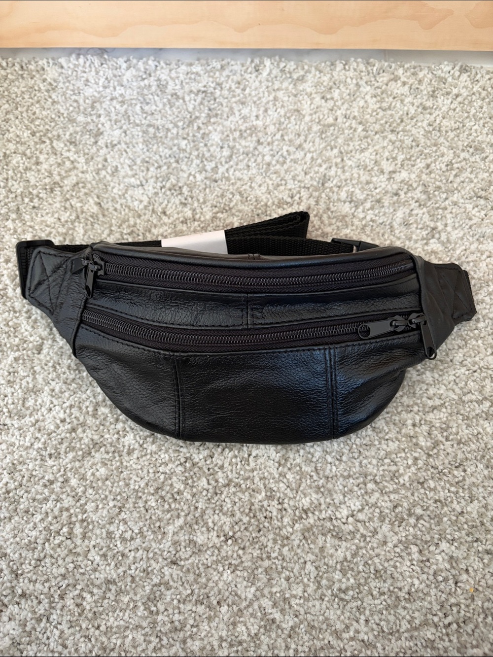 Black Leather Men’s Waist Black (Fanny Pack) | NWOT